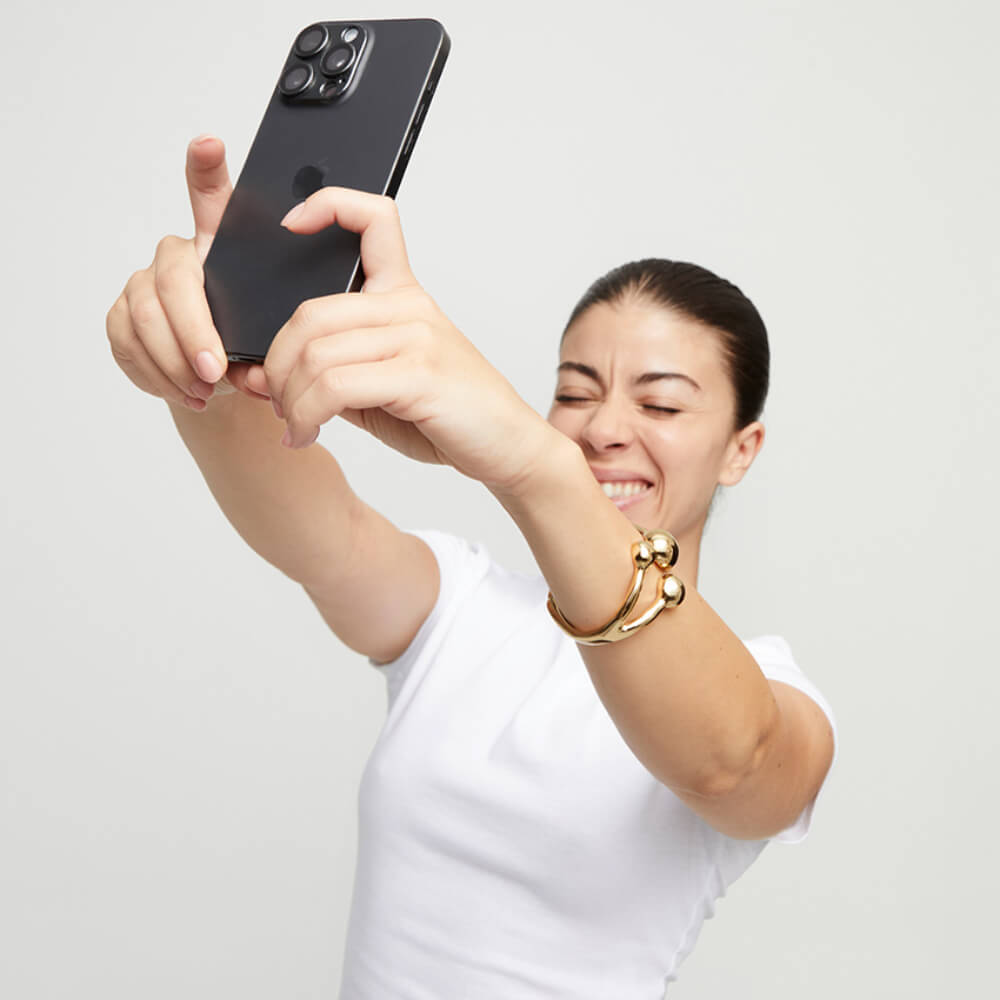 UNOde50 Gold Tree Beads Cuff Bracelet - MococoUNOde50PUL2546ORO0000MBracelets