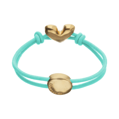 Unode50 Gold Turquoise Elastic Thread Bracelet - MococoUNOde50PUL2641TQSORO0SBracelets