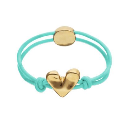 Unode50 Gold Turquoise Elastic Thread Bracelet - MococoUNOde50PUL2641TQSORO0SBracelets
