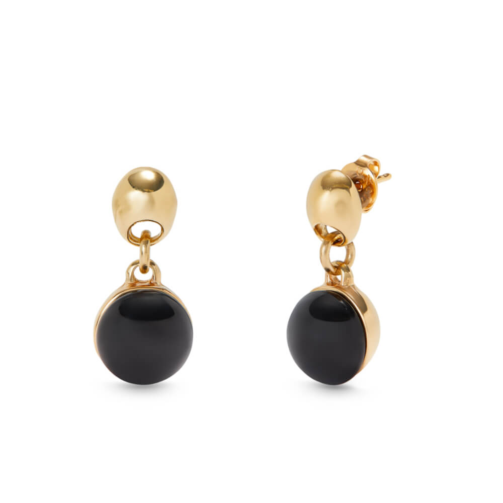 UNOde50 Gold Two Beads and Black Murano Glass Earrings - MococoUNOde50PEN0995NGRORO0UEarrings