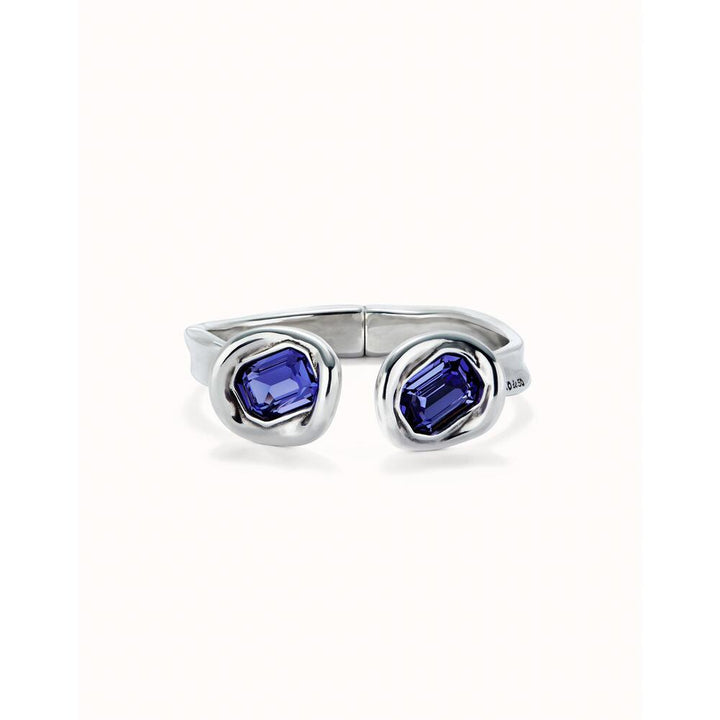 UNOde50 Rigid Sterling Silver - Plated Bracelet With Two Purple Crystals - MococoUNOde50PUL2453MORMTL - S/MBracelet