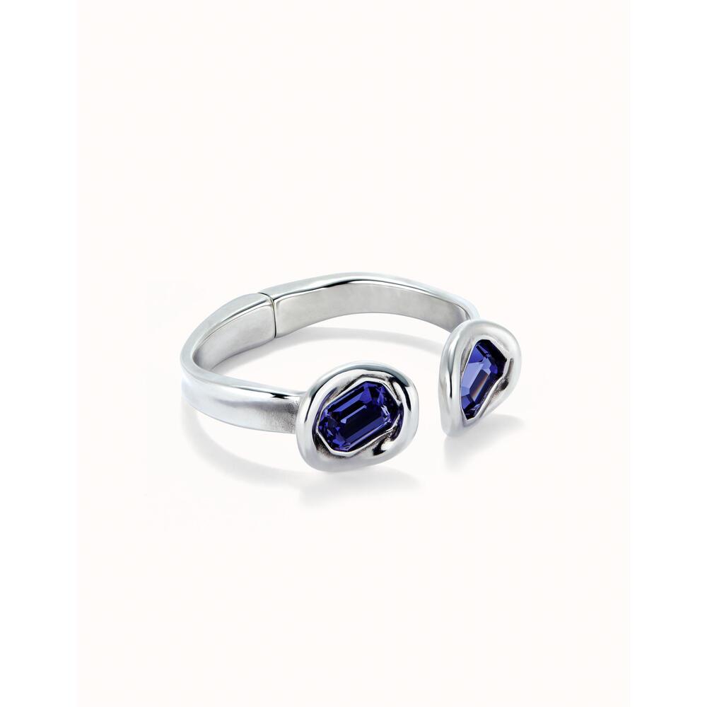 UNOde50 Rigid Sterling Silver - Plated Bracelet With Two Purple Crystals - MococoUNOde50PUL2453MORMTL - S/MBracelet
