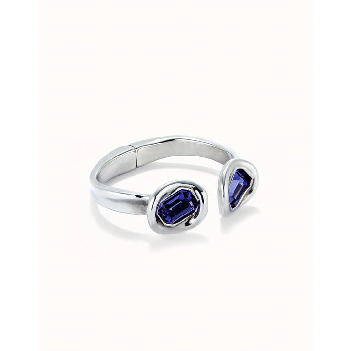 UNOde50 Rigid Sterling Silver - Plated Bracelet With Two Purple Crystals - MococoUNOde50PUL2453MORMTL - S/MBracelet