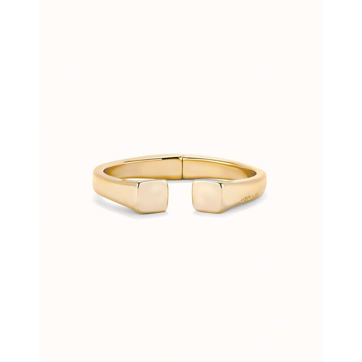 UNOde50 Rigid Sterling Silver/Gold - Plated Bracelet Smooth Finish And Square Shape - MococoUNOde50PUL2493MTL000 - G/LBracelet