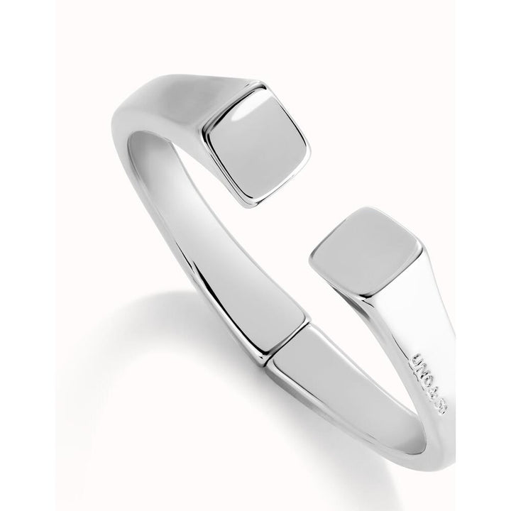 UNOde50 Rigid Sterling Silver/Gold - Plated Bracelet Smooth Finish And Square Shape - MococoUNOde50PUL2493MTL000 - S/LBracelet