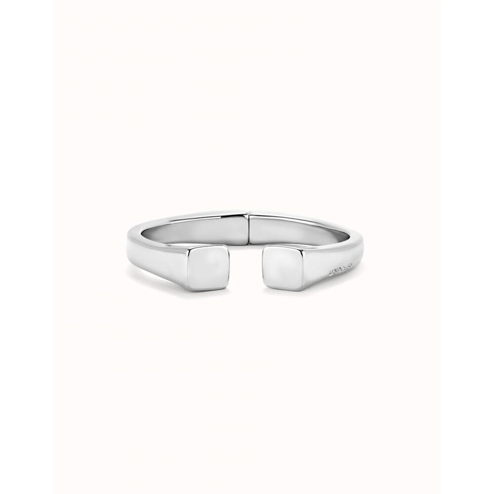 UNOde50 Rigid Sterling Silver/Gold - Plated Bracelet Smooth Finish And Square Shape - MococoUNOde50PUL2493MTL000 - S/LBracelet