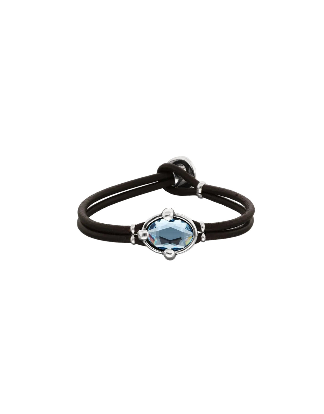 UNOde50 Ser Deslumbrante Blue Oval Crystal Leather Bracelet - MococoUNOde50PUL2594AZUMTL0MBracelets