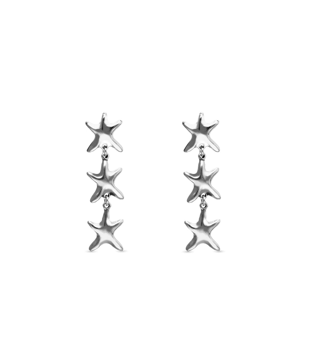 UNOde50 Silver 3 Starfish Long Drop Earrings - MococoUNOde50PEN1086MTL0000U8435795701917Earrings