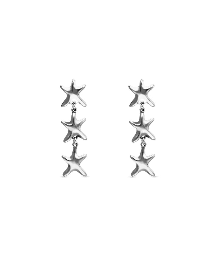 UNOde50 Silver 3 Starfish Long Drop Earrings - MococoUNOde50PEN1086MTL0000U8435795701917Earrings