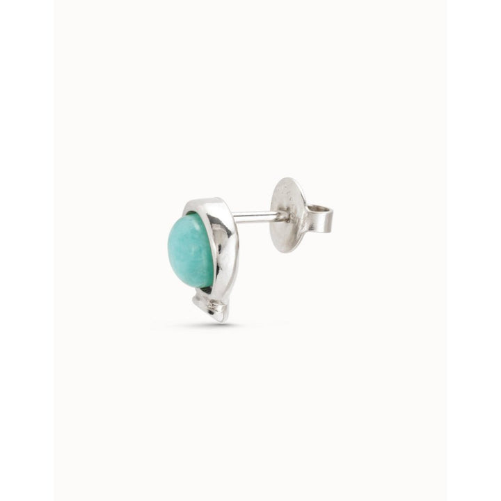 Unode50 Silver Blue Crystal Single Stud Earring - MococoUNOde50PIE0014BPLMTL0UEarrings