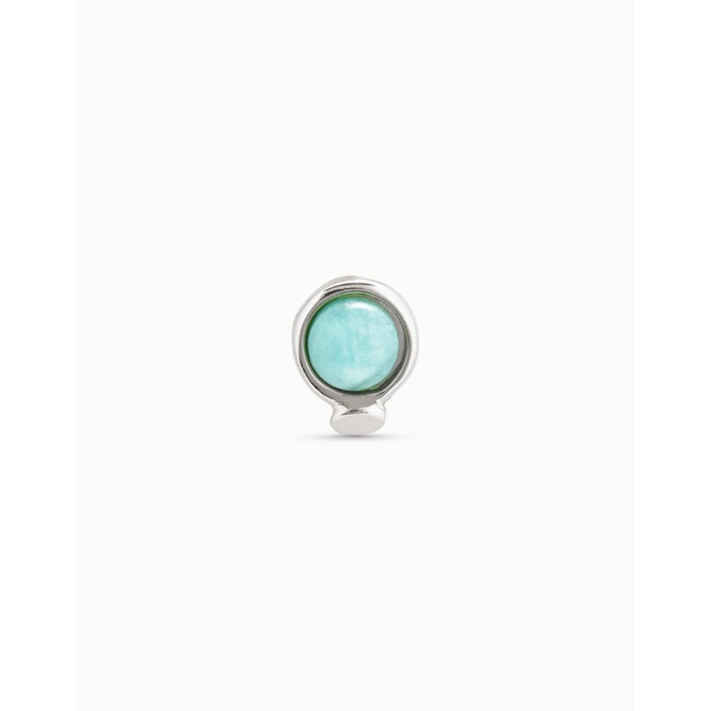 Unode50 Silver Blue Crystal Single Stud Earring - MococoUNOde50PIE0014BPLMTL0UEarrings