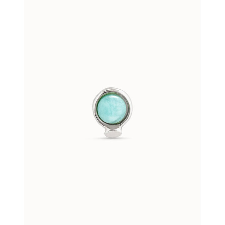 Unode50 Silver Blue Crystal Single Stud Earring - MococoUNOde50PIE0014BPLMTL0UEarrings