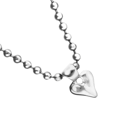 UNOde50 Silver Heart Beaded Short Necklace - MococoUNOde50COL2068MTL0000UNecklaces