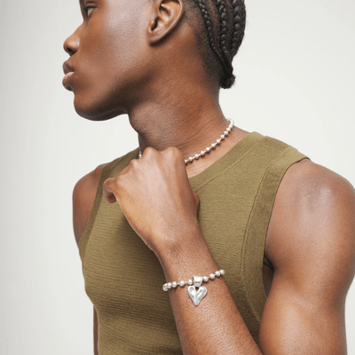 UNOde50 Silver Heart Beat Bead Bracelet - MococoUNOde50PUL2636MTL0000MBracelets