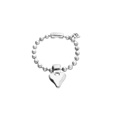 UNOde50 Silver Heart Beat Bead Bracelet - MococoUNOde50PUL2636MTL0000MBracelets