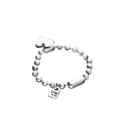 UNOde50 Silver Heart Beat Bead Bracelet - MococoUNOde50PUL2636MTL0000MBracelets