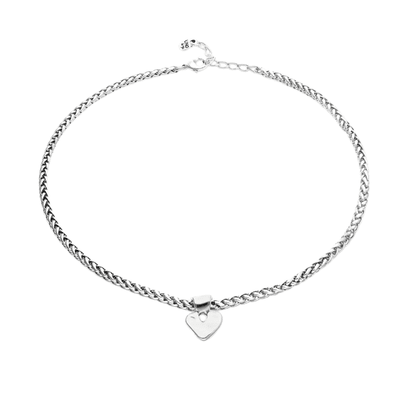 UNOde50 Silver Heart Short Chain Necklace - MococoUNOde50COL2074MTL0000UNecklaces