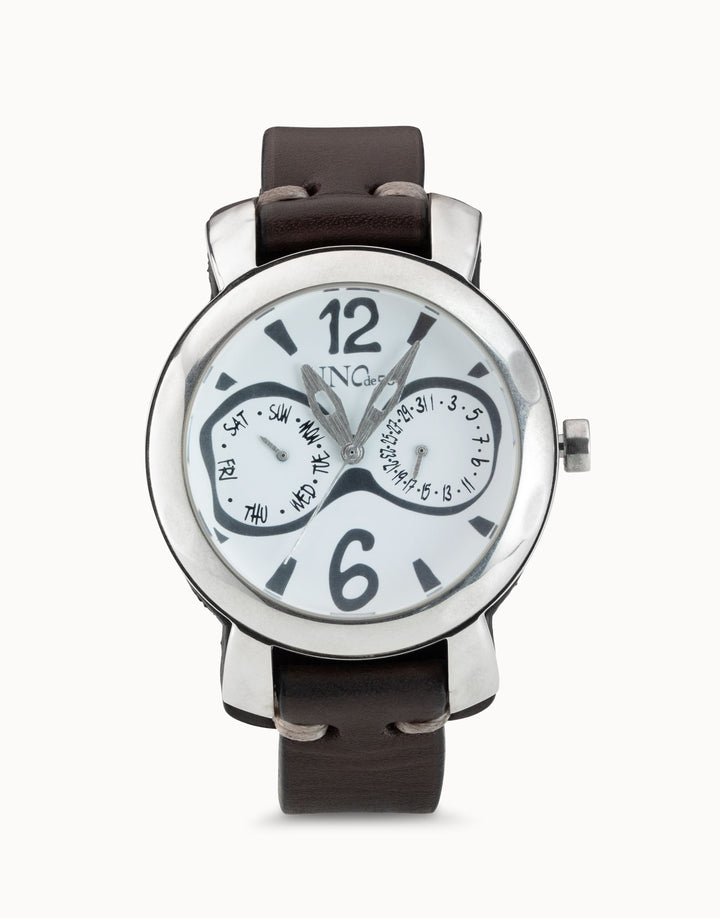 UNOde50 Silver Let's catch up Leather Watch