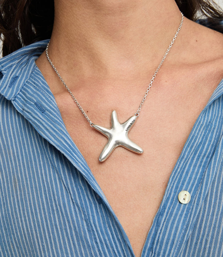 UNOde50 Silver Medium Starfish Necklace - MococoUNOde50COL2086MTL0000U8435795701481Necklaces