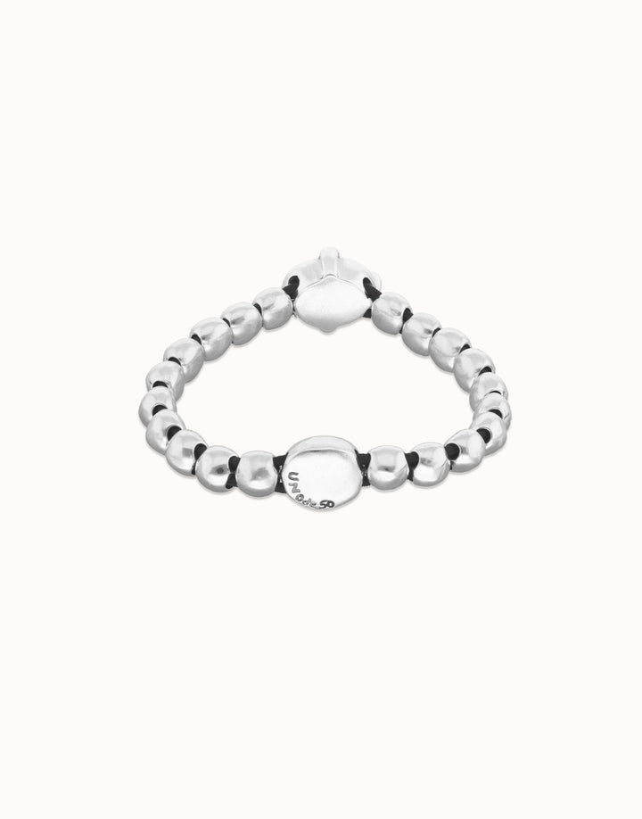 UNOde50 Silver Oval Black Crystal Beaded Bracelet - MococoUNOde50PUL2595NGRMTL0MBracelets