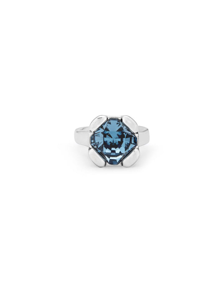 UNOde50 Silver Rock n blue Charismatic Ring - MococoUNOde50ANI0789AZUMTL12/WEB8435302480649Rings