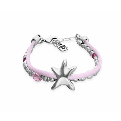 UNOde50 Silver Sisterstar Green Starfish Silk Bracelet - MococoUNOde50PUL2657VRDMTL0SBracelets