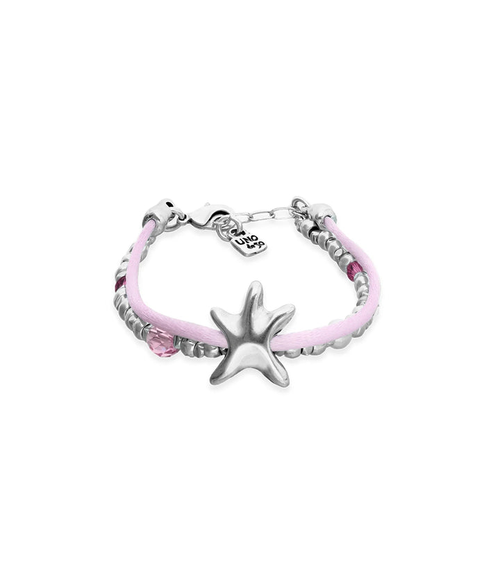 UNOde50 Silver Sisterstar Starfish Silk Bracelet - MococoUNOde50PUL2657RSAMTL0SBracelets