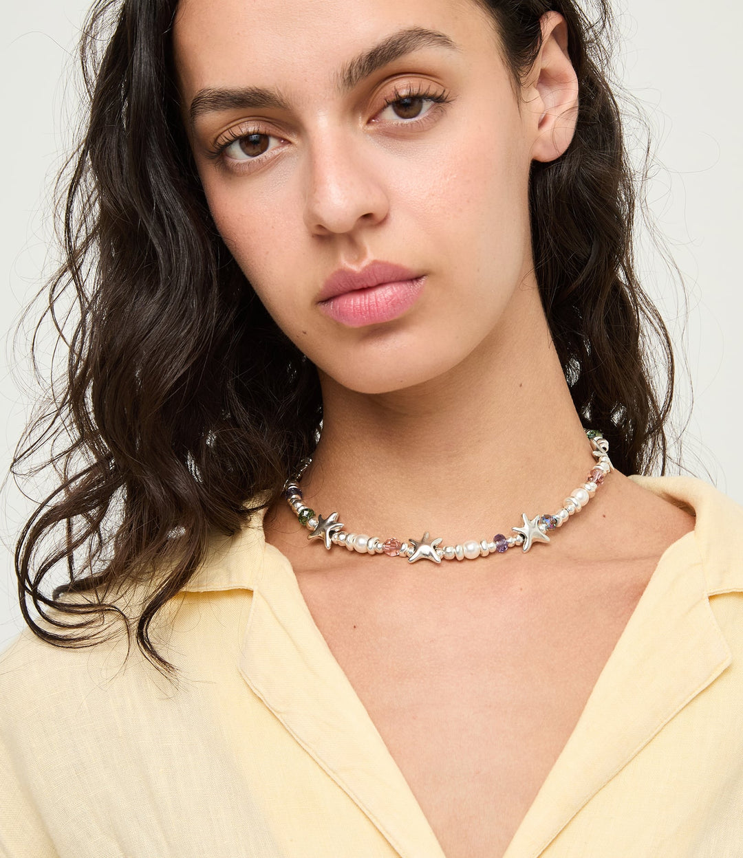 UNOde50 Silver Small Starfish Crystal Necklace - MococoUNOde50COL2097MCLMTL0U8435795701566Necklaces