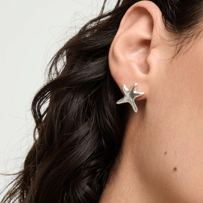 UNOde50 Silver Small Starfish Earrings - MococoUNOde50PEN1098MTL0000U8435795702099Earrings