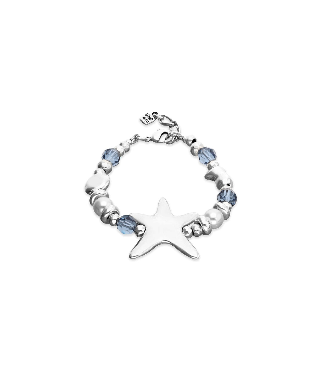 UNOde50 Silver Starfish Blue Crystal Bracelet - MococoUNOde50PUL2660AZUMTL0M8435795702549Bracelets