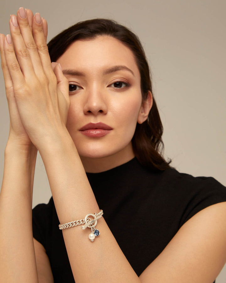 UNOde50 Silver Two Expearltional Charismatic Bracelet - MococoUNOde50PUL2374AZUMTL0M/WEB8435302482186Bracelets