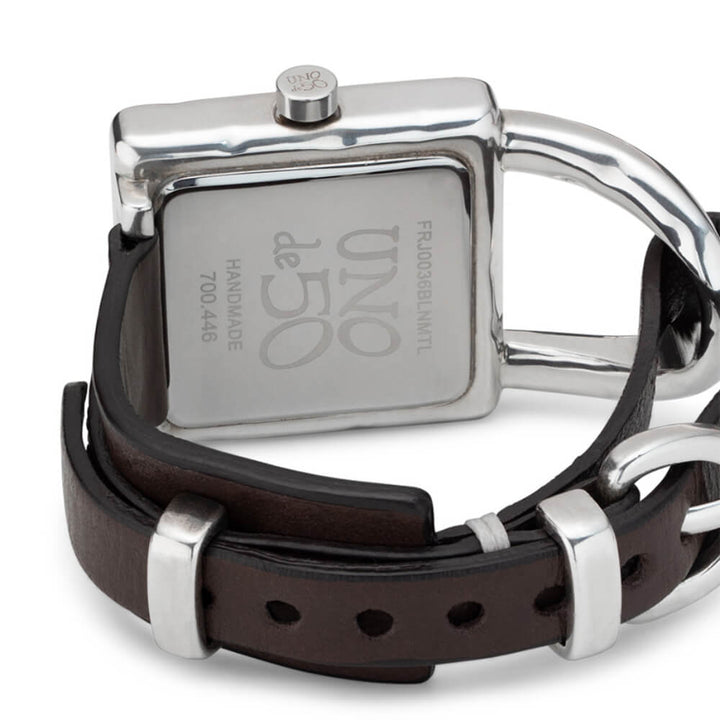 UNOde50 Silver Women's Leather and Metal Watch - MococoUNOde50REL0102BLNMAR0UWatches and Accessories