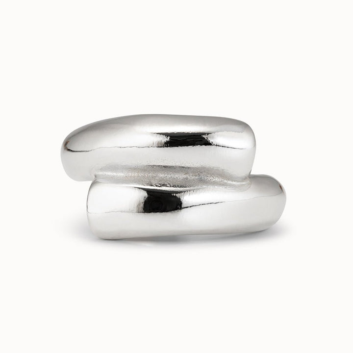 UNOde50 Silver/Gold Plated Tubular Shaped Ring Closed In The Middle - MococoUNOde50ANI0709ORO000 - 9Rings