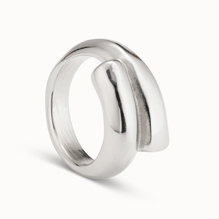 UNOde50 Silver/Gold Plated Tubular Shaped Ring Closed In The Middle - MococoUNOde50ANI0709MTL000 - 9Rings