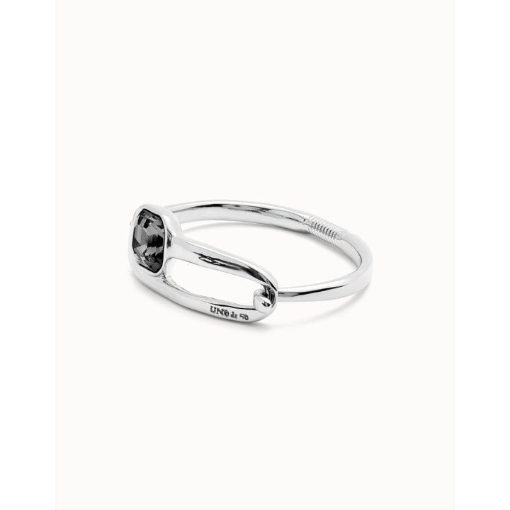 Unode50 Sterling Silver a Black Crystal Bangle Bracelet - MococoUNOde50PUL2512-MBracelet