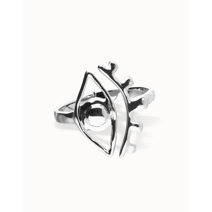 Unode50 Sterling Silver a Striking Central Eye Bangle Bracelet - MococoUNOde50PUL2598-MBracelet