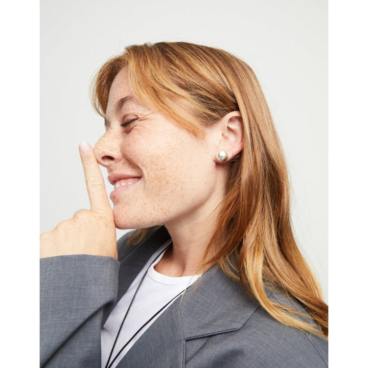 Unode50 Sterling Silver Bead Shaped Stud Earrings - MococoUNOde50PEN0996Earrings