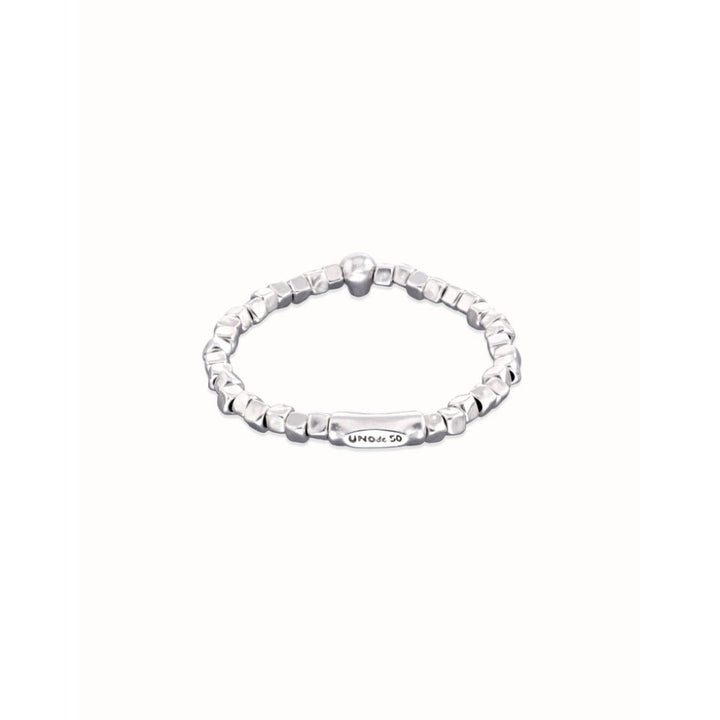 Unode50 Sterling Silver Beaded Stretch a Skull Bracelet - MococoUNOde50PUL2589-LBracelet