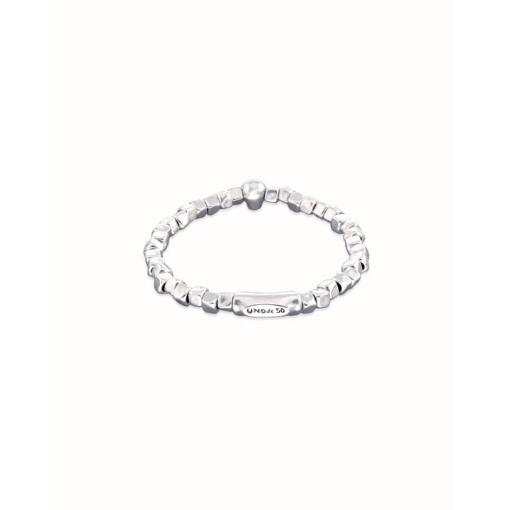 Unode50 Sterling Silver Beaded Stretch a Skull Bracelet - MococoUNOde50PUL2589NGRMTL0LBracelets