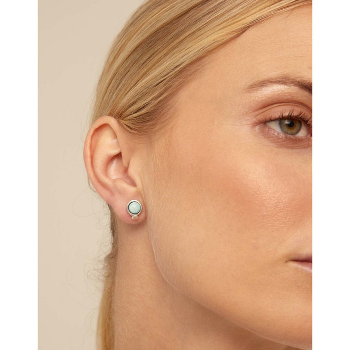 Unode50 Sterling Silver Blue Crystal Single Stud Earring - MococoUNOde50PIE0014MTLWHEarrings