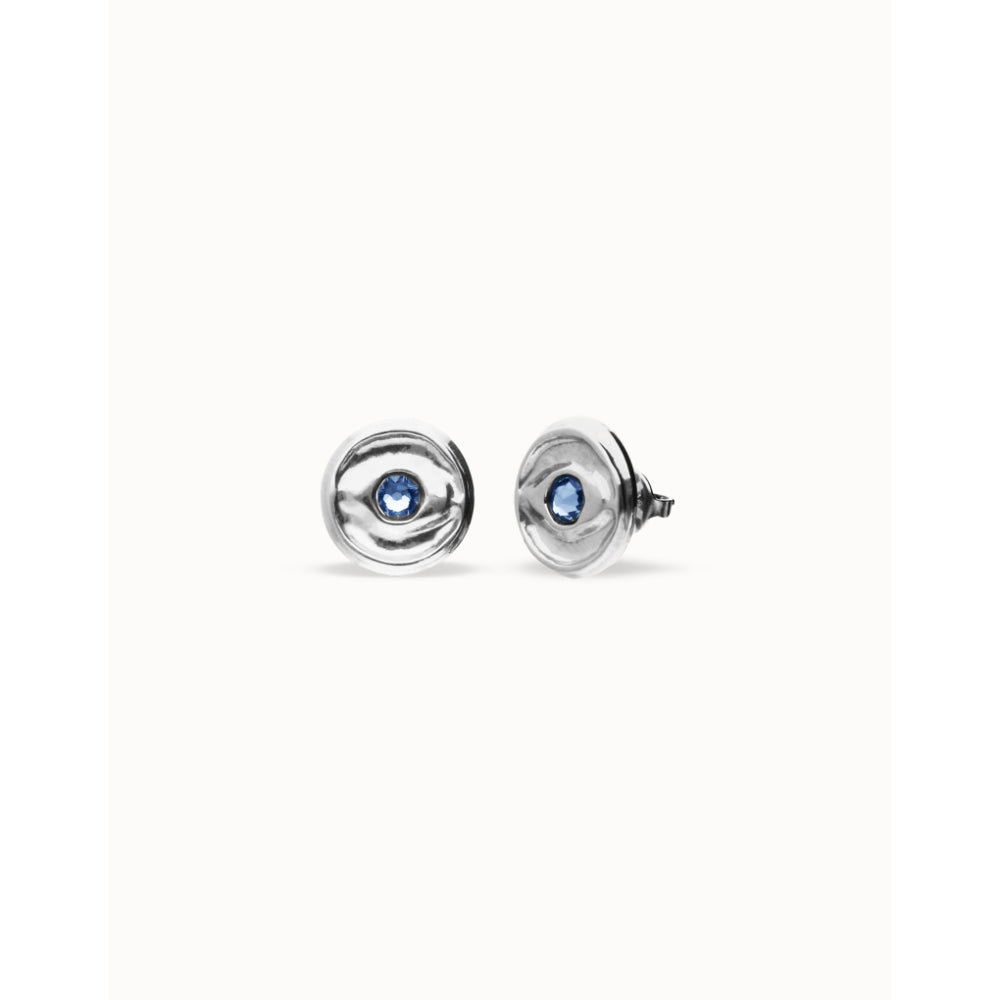 Unode50 Sterling Silver Blue Crystal Stud Earrings image