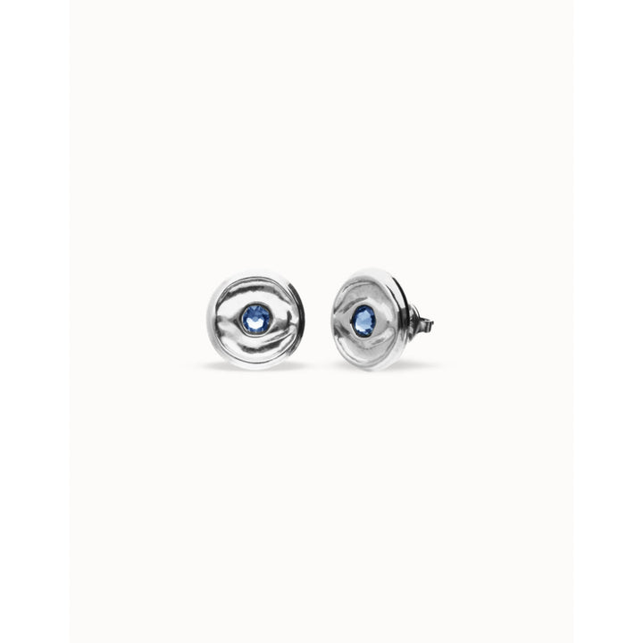 Unode50 Sterling Silver Blue Crystal Stud Earrings image