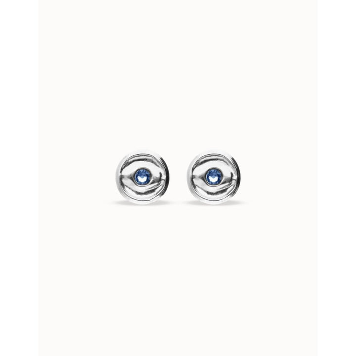 Unode50 Sterling Silver Blue Crystal Stud Earrings - MococoUNOde50PEN1007AZUMTL0UEarrings
