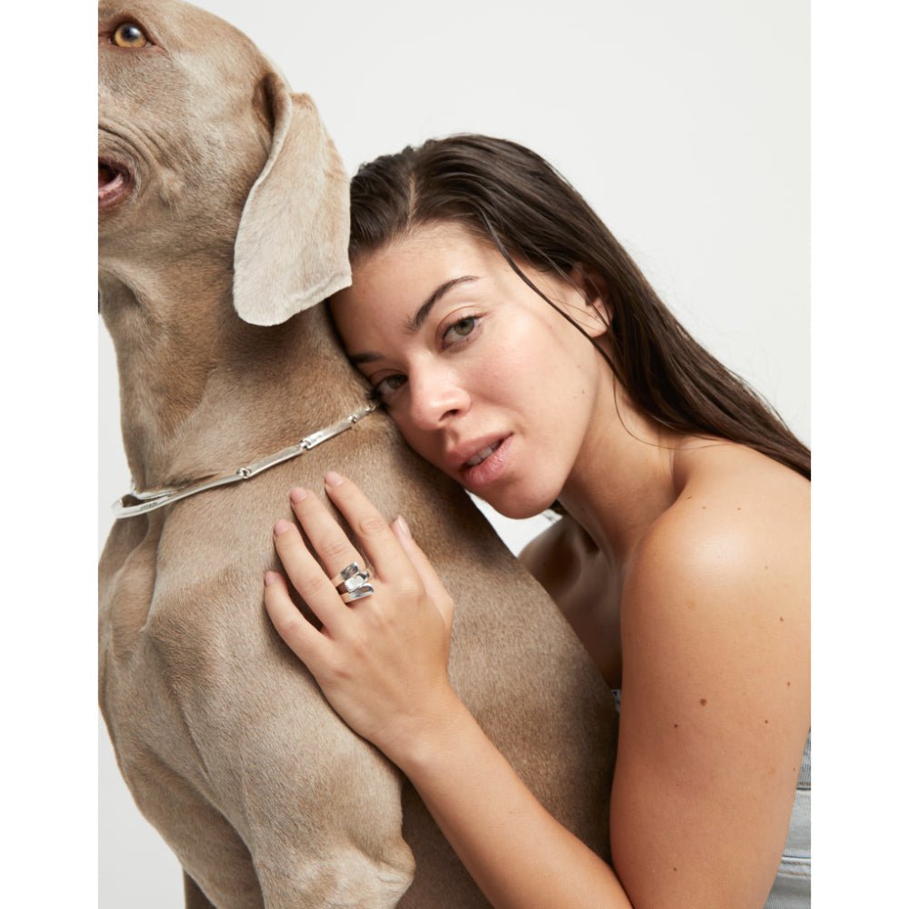 Unode50 Sterling Silver Cross Link Ring - MococoUNOde50ANI0832-12Rings