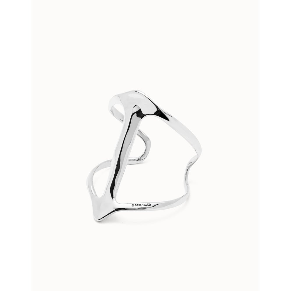 Unode50 Sterling Silver Cuff Manta Ray Structure Bracelet - MococoUNOde50PUL2552MTL0000MBracelets