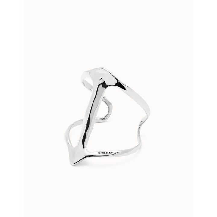 Unode50 Sterling Silver Cuff Manta Ray Structure Bracelet - MococoUNOde50PUL2552-MBracelet