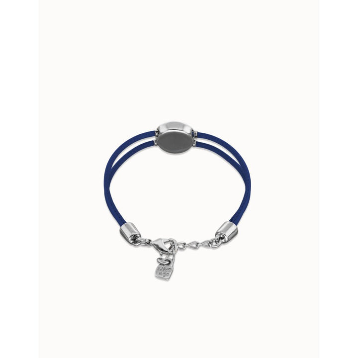 Unode50 Sterling Silver Double Blue Leather Birthstone Eye Bracelet - PUL2601 - MococoUNOde50PUL2601-SLV-BL01Bracelet