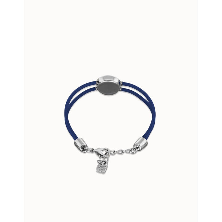 Unode50 Sterling Silver Double Blue Leather Birthstone Eye Bracelet - MococoUNOde50PUL2601AZOMTL0MBracelets