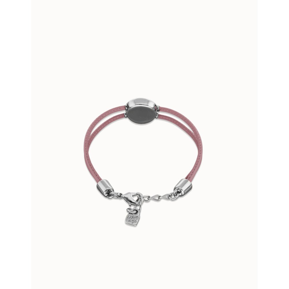 Unode50 Sterling Silver Double Lilac Leather Birthstone Eye Bracelet - MococoUNOde50PUL2601LILMTL0MBracelets