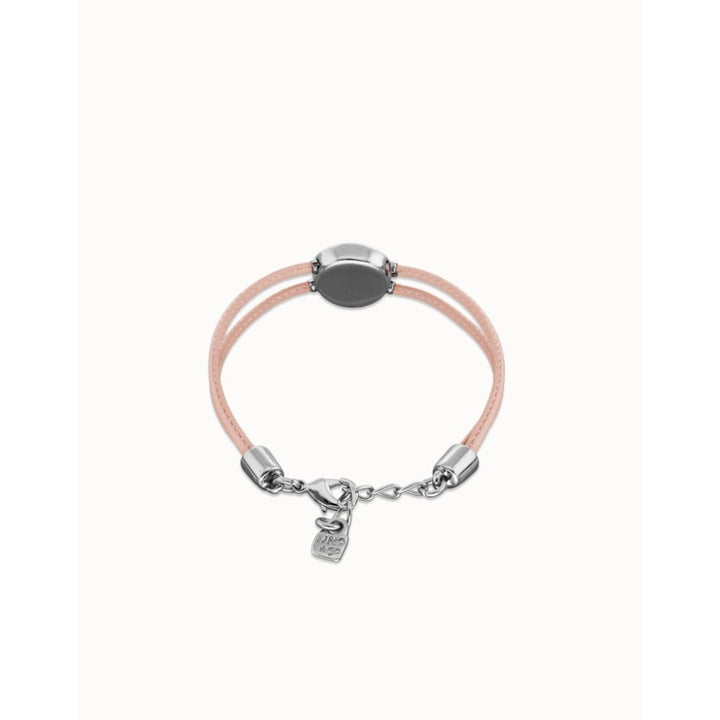 Unode50 Sterling Silver Double Pink Leather Birthstone Eye Bracelet - MococoUNOde50PUL2601RSCMTL0MBracelets